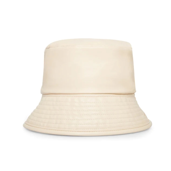 Steve Madden Women's Reversible Plaid Bucket Hat Cream Fabric - Picture 4 of 12